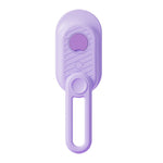 Electric steam pet brush in light purple with rounded body and bristle face