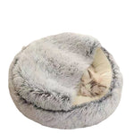 CozyNest Semi-Closed Cat Bed | All-Season Comfort for Small Dogs & Cats | Warm & Inviting Winter Retreat