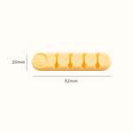 No Hole Punching Bear Pattern Silicone Data Cable Organizer