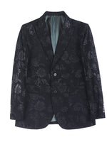 Men's Slim Fit Floral Print Blazer – Casual Polyester, Regular Length